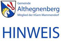 Themenbutton Althegnenberg - Hinweis Themenbutton Althegnenberg - Hinweis