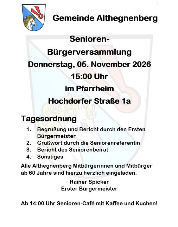 Seniorenbürgerversammlung 2026