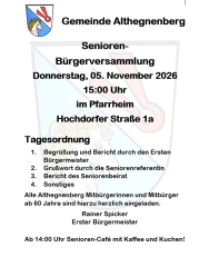 Seniorenbürgerversammlung 2026 Seniorenbürgerversammlung 2026